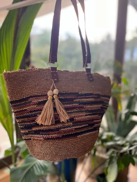 Torebka pleciona z rafii