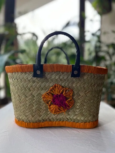Torebka pleciona z rafii